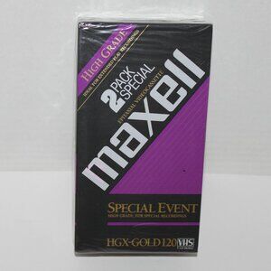 NEW Maxell Blank Videocassette Tapes HGX-Gold120